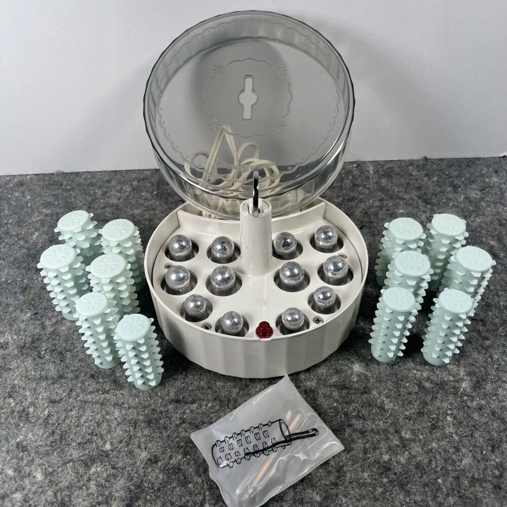 Vintage GE Hot Rollers General Electric F1HCD2 Hairsetter Made In Italy-5702